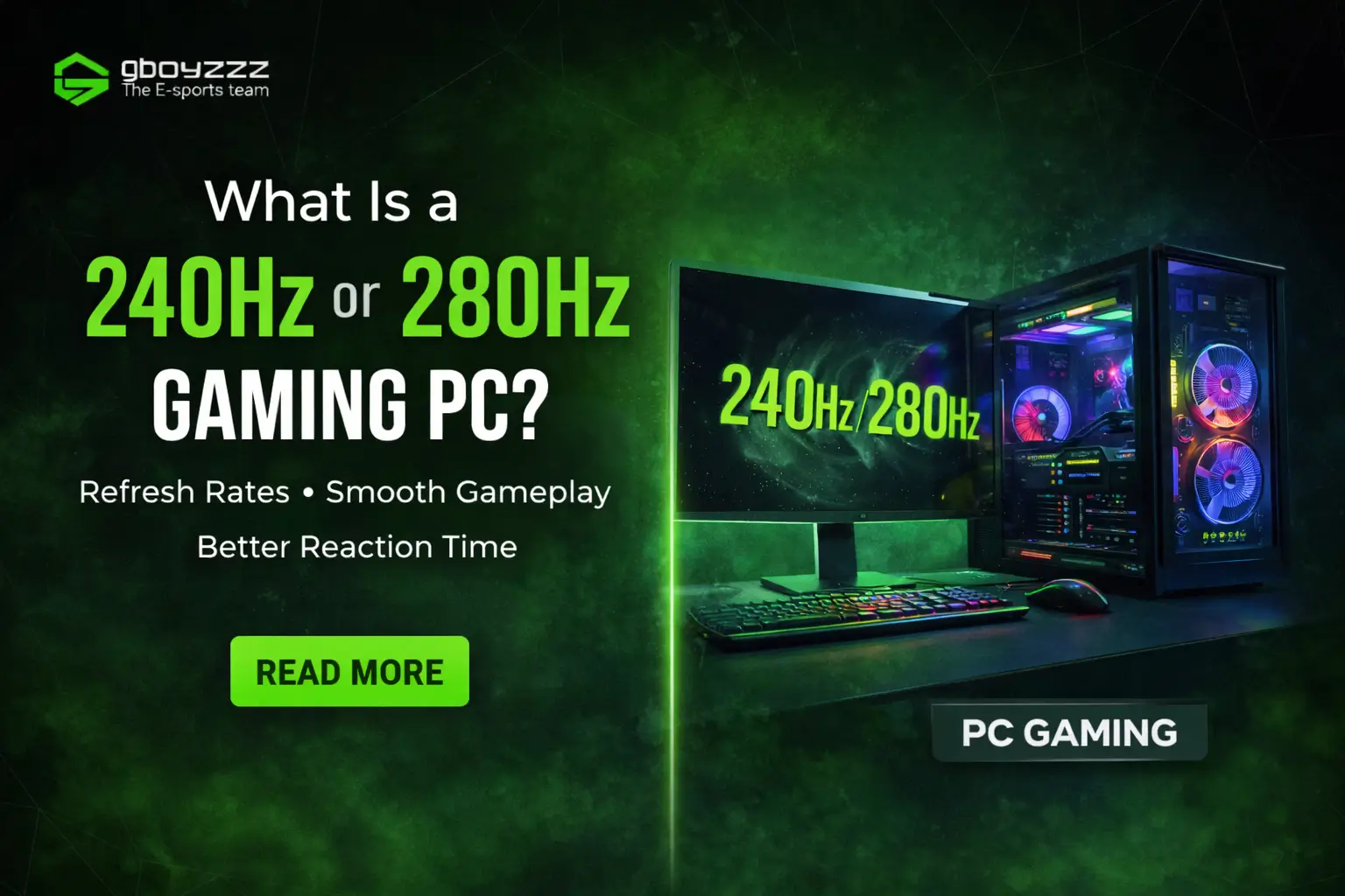 What Is a 240Hz or 280Hz Gaming PC